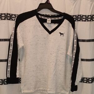 PINK Victoria's Secret Black and White Knit Top